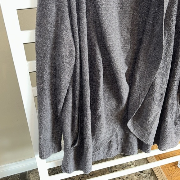 Barefoot Dreams CozyChic Lite Women's Open Front Cardigan Gray Carbon - Picture 3 of 12